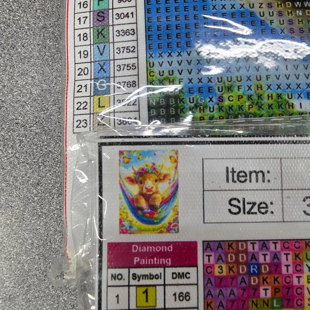 Diamond Art Kit 2pc Bundle 30x40cm Multicolor New Giraffe & Cow DIY‎